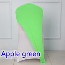 Яблоко зеленый цвет спандекс лайкровый чехол на стул крышка Половина Обложка Свадебная вечеринка в отеле украшение для банкета эластичный Чехол для стула
