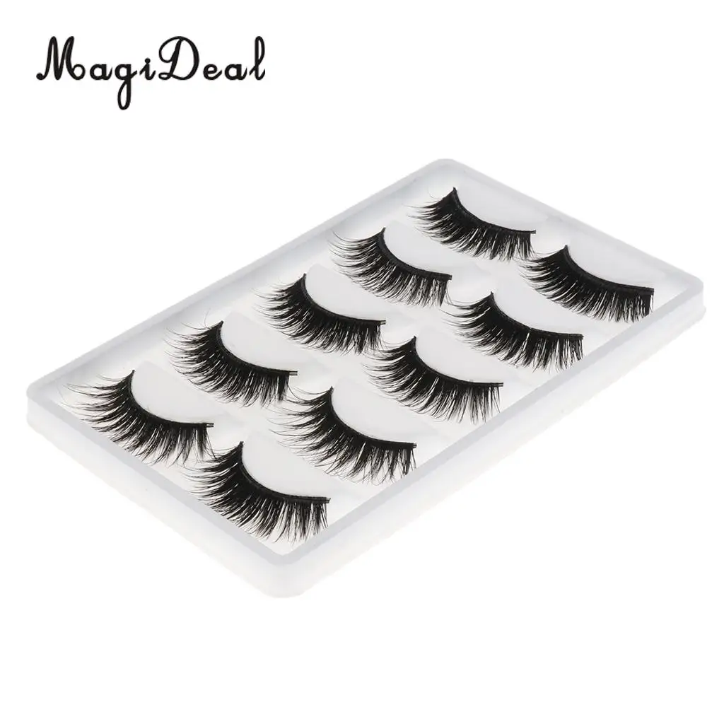 5 Pairs Black Fake Eyelashes for 12 Inch Blythe Doll DIY Making & Repair Accessories