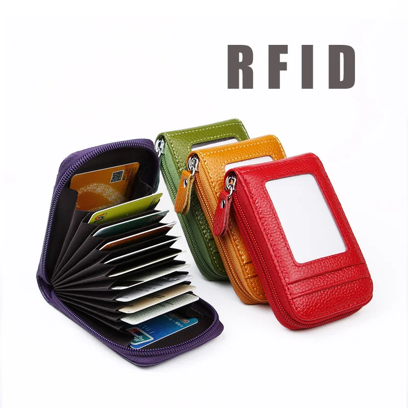 Держатель для банковских карт SMILEY SUNSHINE из натуральной кожи с rfid защитой|porte carte|card