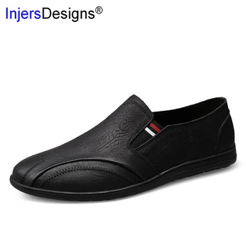

High Quality Genuine Leather Casual Men Shoes Breathable Man Flats Comfortable Soft Moccasins New Fashion Loafers Big Size 37-46