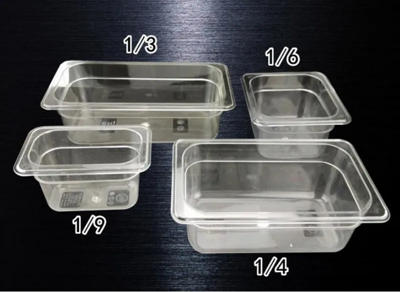 

PC basin with cover acrylic transparent visible rectangular storage box ice cream jam pot milk tea storage box