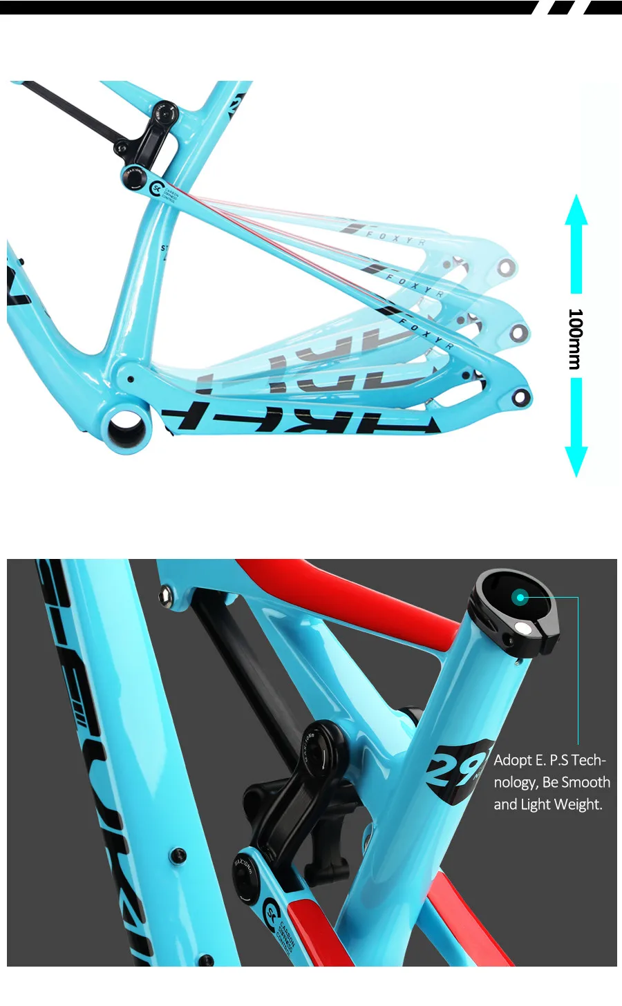 Best OG-EVKIN CF-049 Mountain Bike Frame (XC) T800 Carbon MTB Frame Glossy 29er Carbon Fiber EPS Molding Carbon Bicycle Frame 5 Best OG-EVKIN CF-049 Mountain Bike Frame (XC) T800 Carbon MTB Frame Glossy 29er Carbon Fiber EPS Molding Carbon Bicycle Frame 5