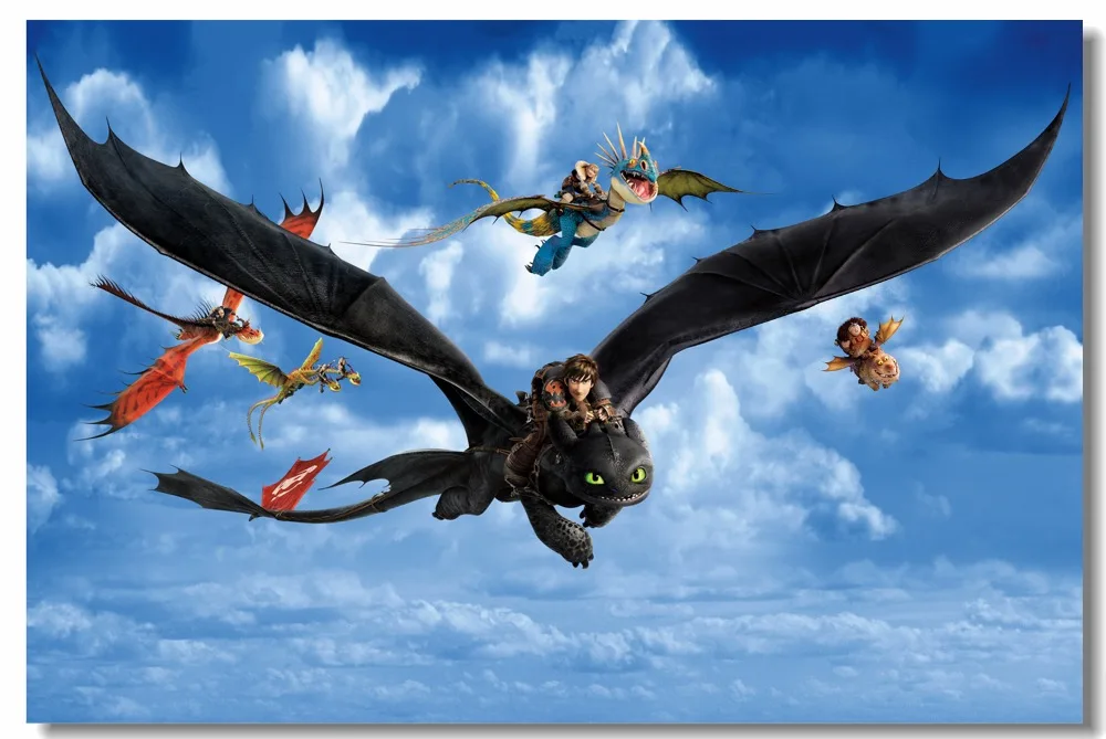 Настенная роспись с принтом на заказ Как приручить дракона плакат HTTYD 1 2 3