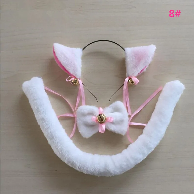 Cosplay&ware Cartoon Cat Fox Ear Bell Headband Bow Neckwear Maid Anime Cosplay Fancy Dress Set Women Girls Party Props Costume -Zentai shop online