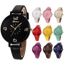 2017 NEW Women Casual Checkers Faux Leather Quartz Analog Wrist Watch L823