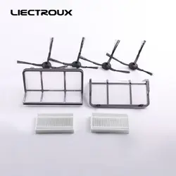 (Для Q7000 Q8000) Запасные Запчасти для LIECTROUX робот-пылесос, сбоку Brushx 4 шт. + основной фильтр х 2 шт. + HEPA фильтр x 2 шт