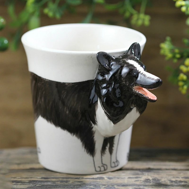 Border Collie кофейные кружки креативные чашки и кружки кружка собака 3D мультфильм чашка персонализированный подарок