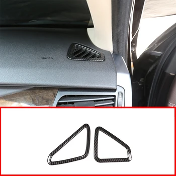

2Pcs Carbon Fiber ABS Car Dashboard Air Vent Outlet Frame Trim For BMW X5 f15 2014-2018 Car Accessories For LHD