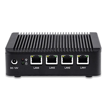 Billige Quad Core J1900 4 LAN Mini PC Windows 10 7 PFsense Firewall Router Mini Server Computer