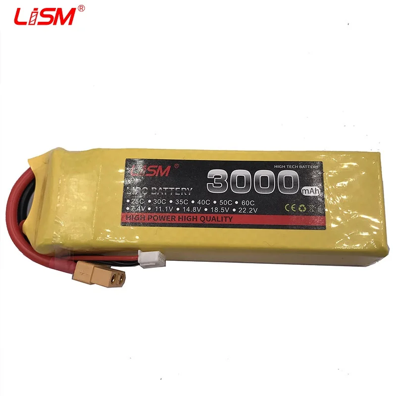 

RC lipo battery 3S 11.1v 3000mAh 60C For RC Airplane Quadrotor Helicopter Drone 11.1V Battery LiPo 60C 3S #30C16