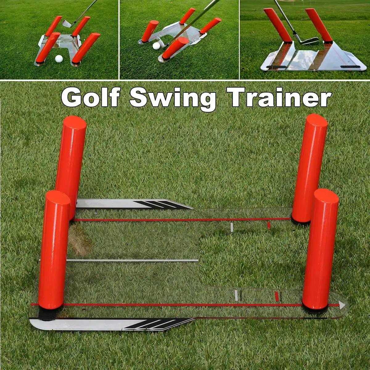 Golf Speed Swing Base Trainer Training Aids Base 4 Rods Swing for Outdoor Indoor Golf Hitting Practice Tool Golf Swing Trainer