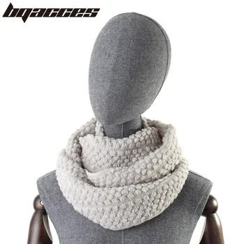 

[BQACCES] Fashion Solid Color Knitted Infinity Scarves Women Chunky Dot Granule Acrylic Wool Snood Circle Scarf Lady Neck Warmer