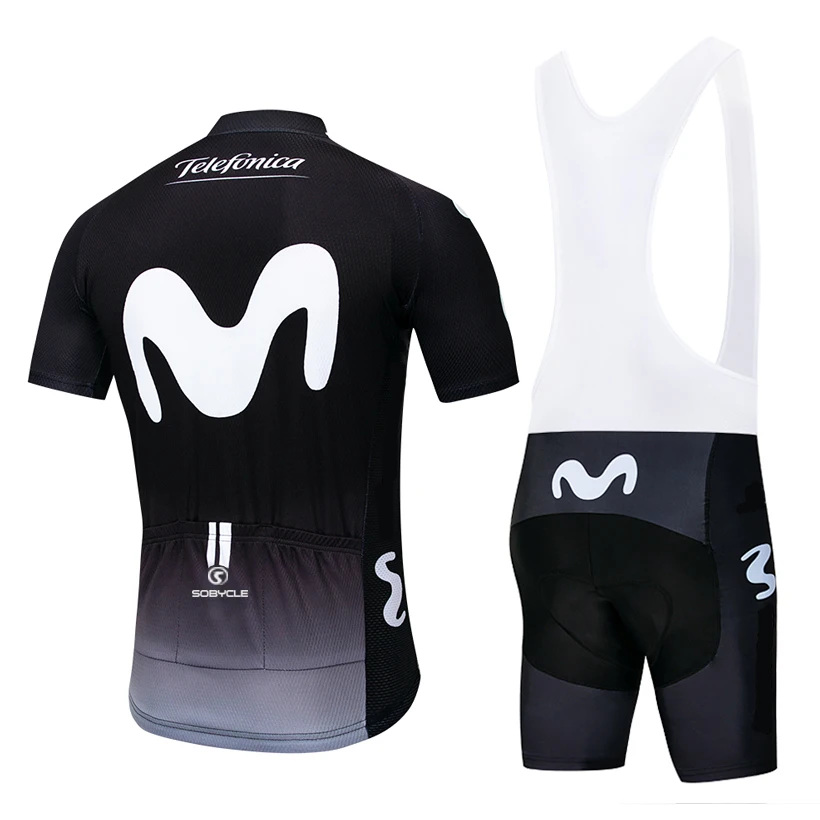 TEAM CHAMPION black movistar cycling jersey bike shorts suit Ropa Ciclismo men quick dry pro bicycle Maillot Pants clothing