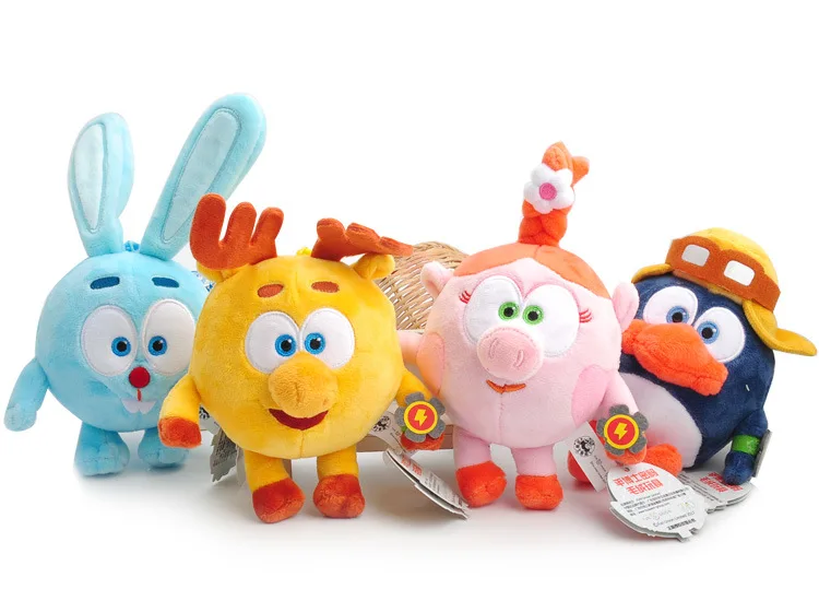 

Malyshariki Smeshariki Stuffed Animals 15-20cm Russian Cartoon Plush Toys Pendant Kikoriki Toy for children Kids Gifts pendant
