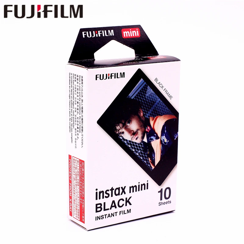 Оригинальная фотобумага Fujifilm Instax Mini 10 листов черная рамка мгновенная пленка для