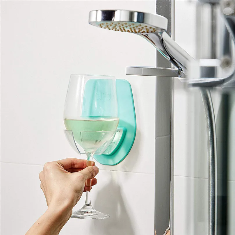 Ватт пластиковый держатель для бокала вина для ванны душ красное вино стеклянный держатель бар Прямая поставка#25j10