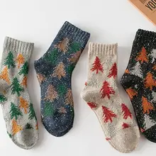 Женские носки женские рождественский подарок модные зимние милые женские рождественские носки