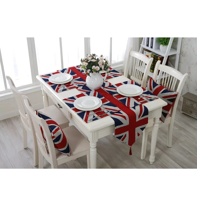 Modern Minimalist British Union Jack Flag Placemat Insulation Mat Modern Minimalist British Union Jack Flag Placemat Insulation Mat Table Runner Cloth Home Decor