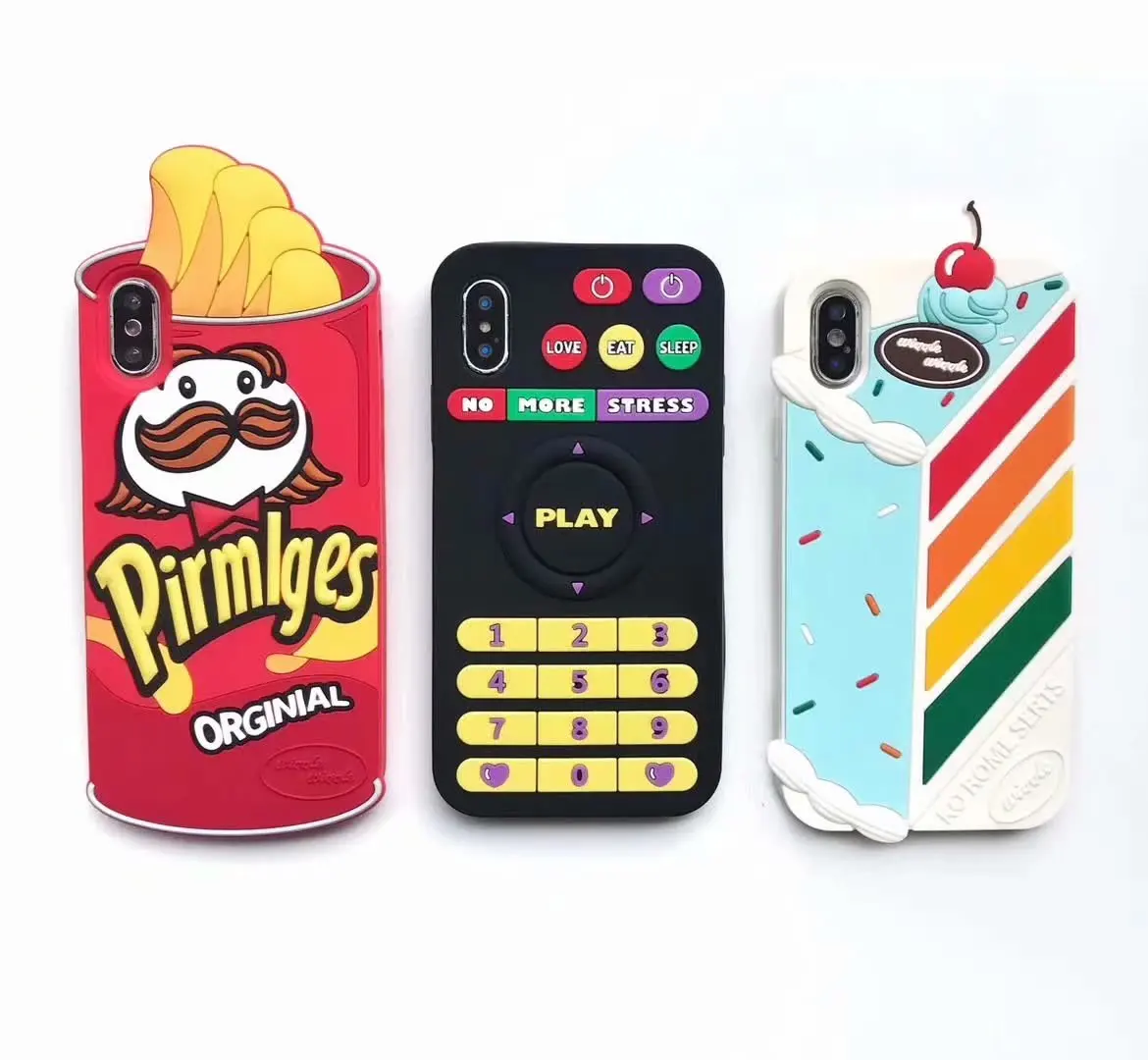 

cute silicone case for iphone 6 7 8 Plus X XR XS MAS phone cases chip cake controller Soft TPU Back Cover Gifts For iPhone XS XR