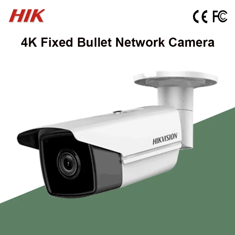 DS-2CD2T85FWD-I5 Hik 8MP пуля камера H.265+ IR50m сеть IPC распознавание лица 3840x2160@ 20fps 128G распродажа