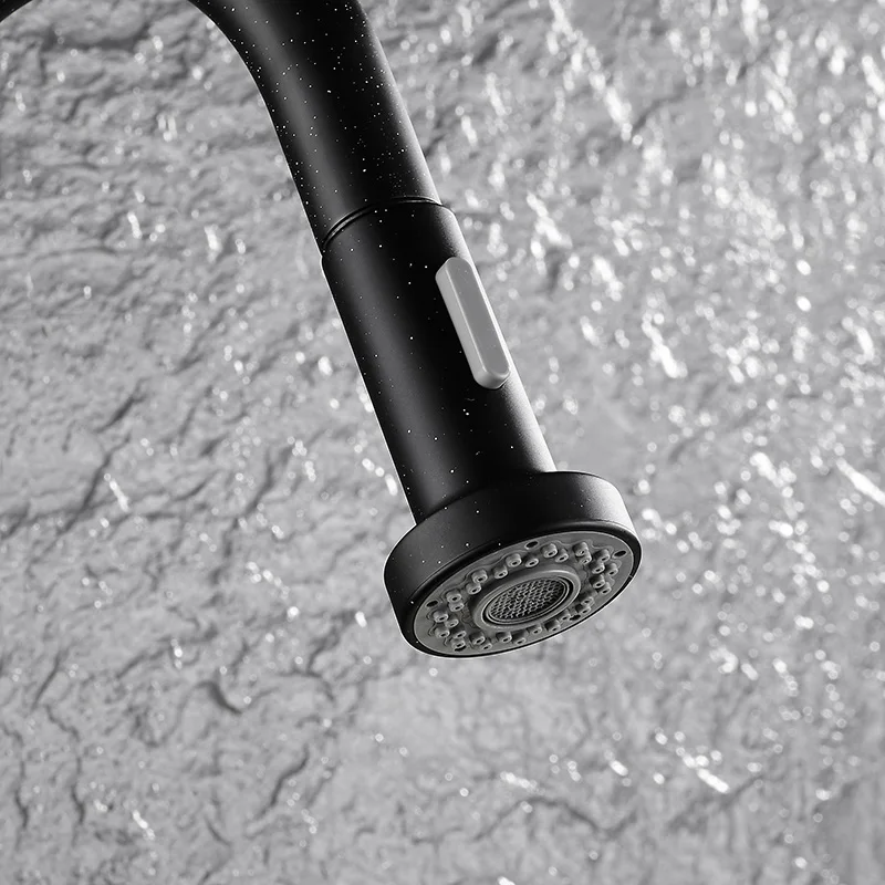 Черные пятна вытащить Кухня кран Ванная комната смесителя на бортике поворотный носик поток опрыскиватель душ смесителя torneira