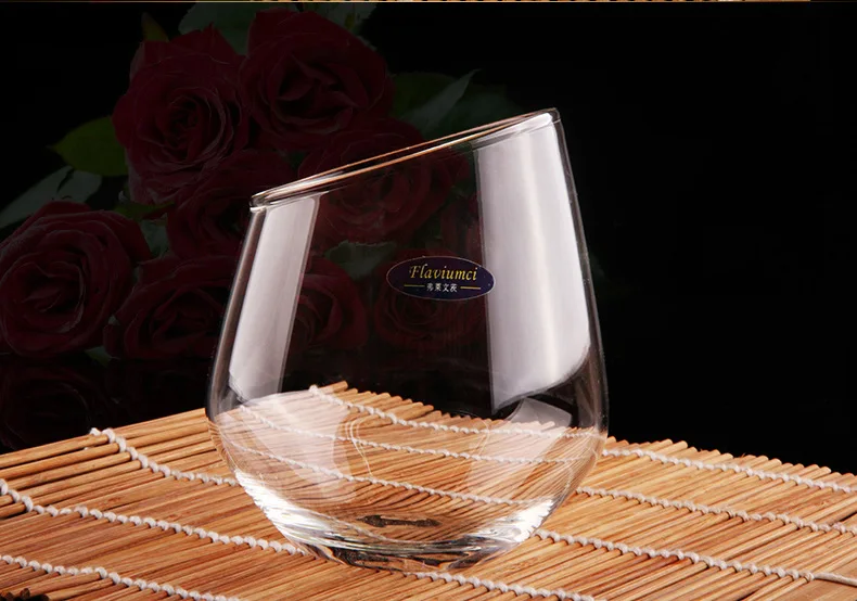 Наклонный рот бокал для вина высокого качества 420 мл шампанское стекло бренди коктейльный Бар Свадьба; вечеринка стеклянная посуда WF6221111