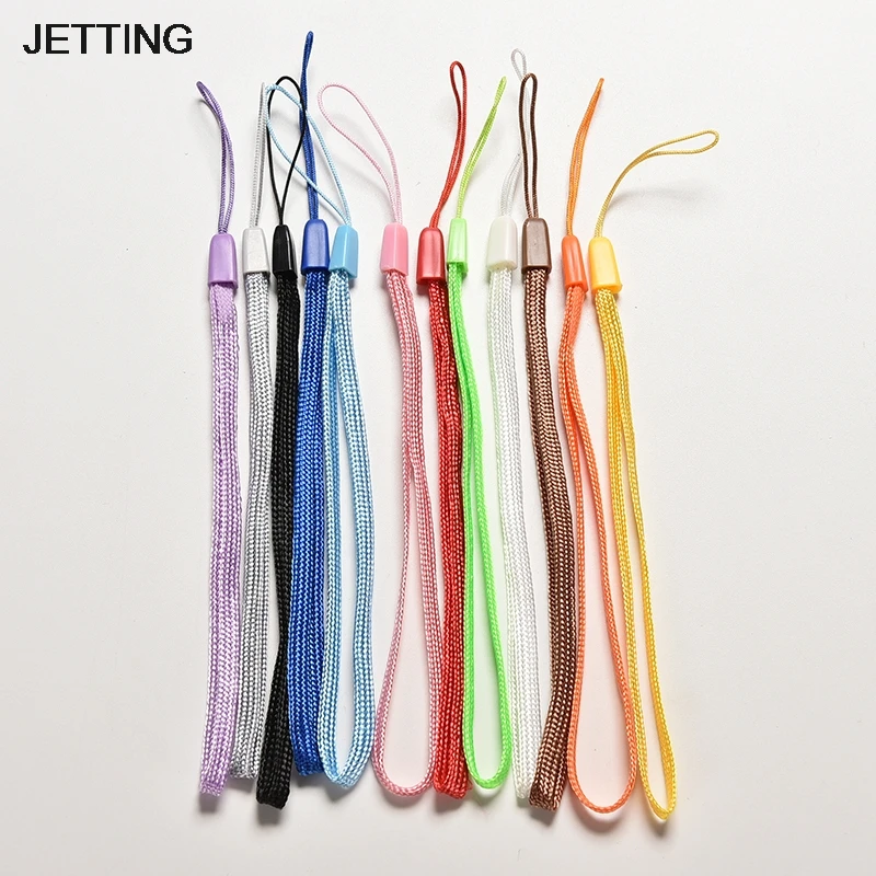 20Pcs Nylon wrist hand cell phone mobile chain straps keychain Charm