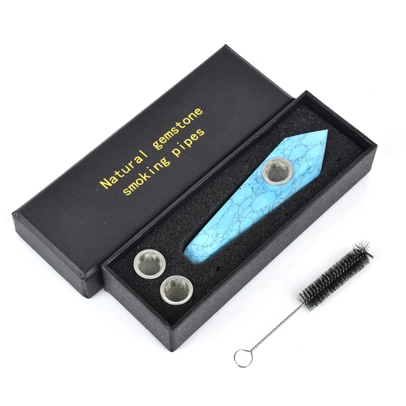 Оптовая продажа волшебная палочка из кварцевого камня с голубыми венами