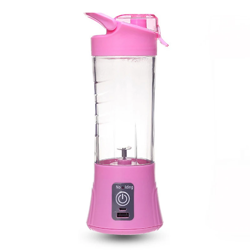 Blender Mixer 380ml Plastic Charging Juicer Extractor Blender Mode Machine Smoothie Maker Household Small Juice Extractor - Цвет: pink