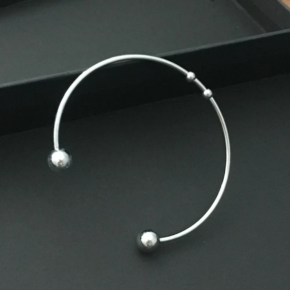 3pcs Lot in bulk Stainless Steel women simple Fashion ball end open