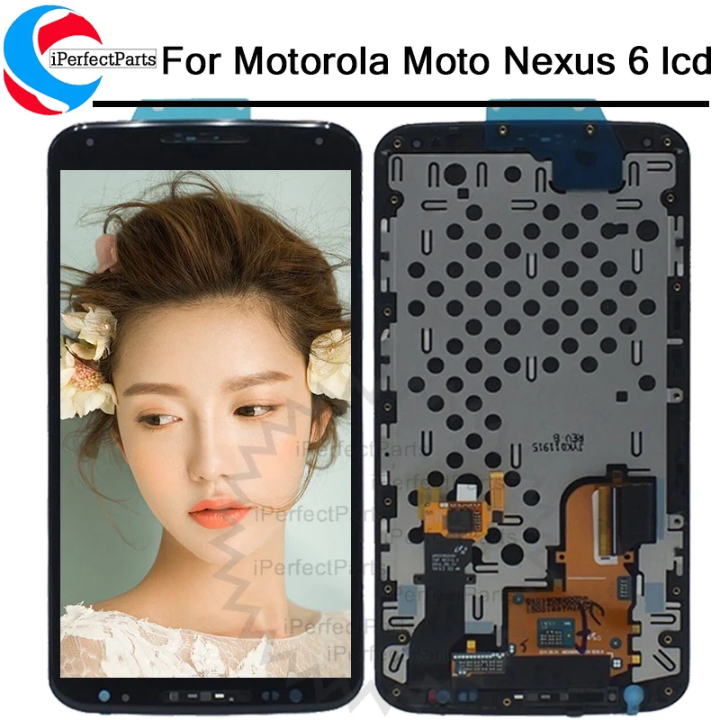 

100% tested Good For Motorola Moto Nexus 6 XT1100 XT1103 LCD Display Touch Screen With Frame Digitizer Assembly +tools