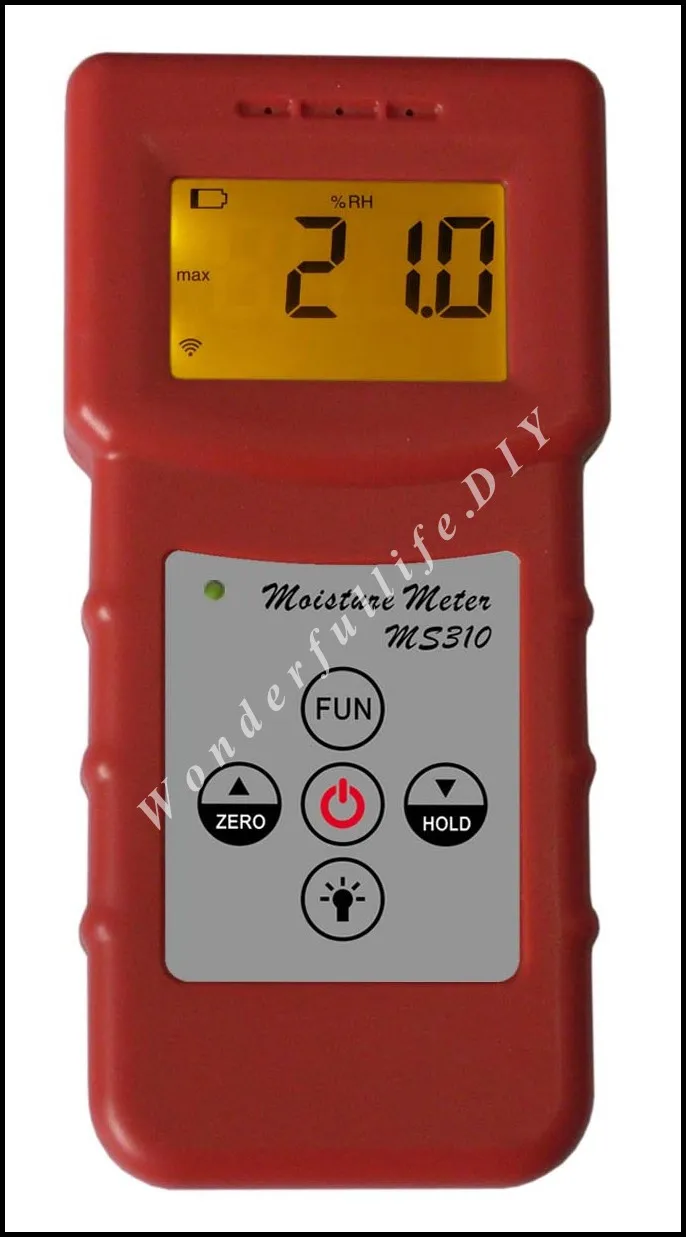 

professional Inductive moisture tester meter measuring moisture content of wood,paper,Bamboo, concrete,metope 3Pcs/Lot MS310