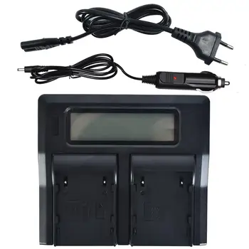

DSTE EU Plug LCD Dual Battery Charger with Car Adapter for Canon BP-A30,BP-A60,BP-A90 Battery