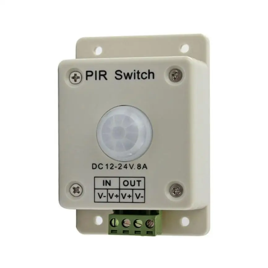

1pcs Home Automatic Infrared PIR Motion Sensor Switch DC 12V-24V 8A LED light lamps LED Strip Switch For light controller