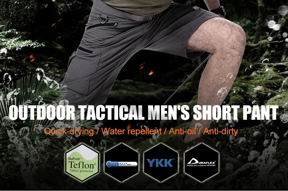 FREE SOLDIER outdoor tactical military men's short pant for camping climbing thin and quick-drying for summer