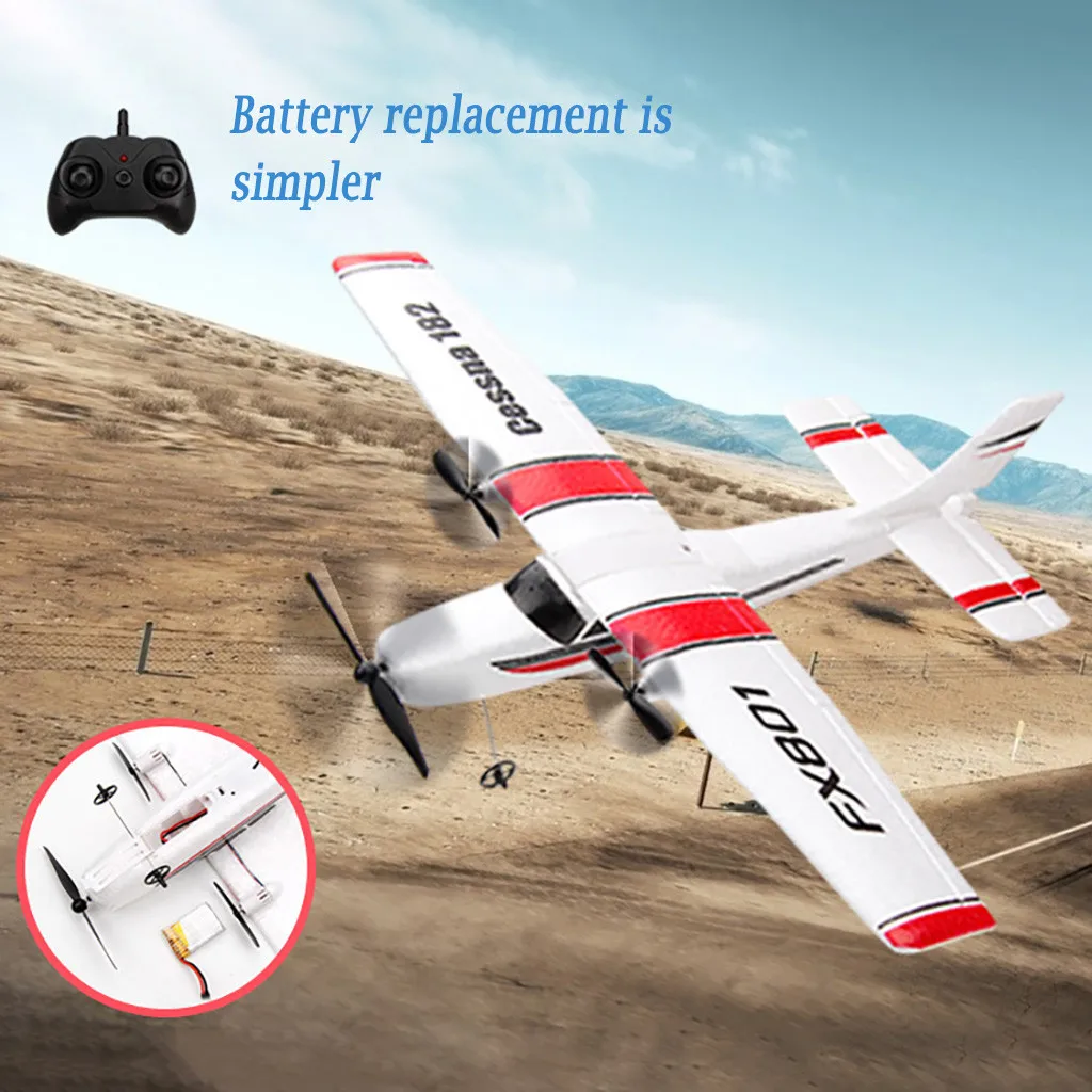 EPP foam 450 mAh large capacity aircraft battery FX-801 2.4G radio control 2CH RC aircraft drone glider outdoor toys