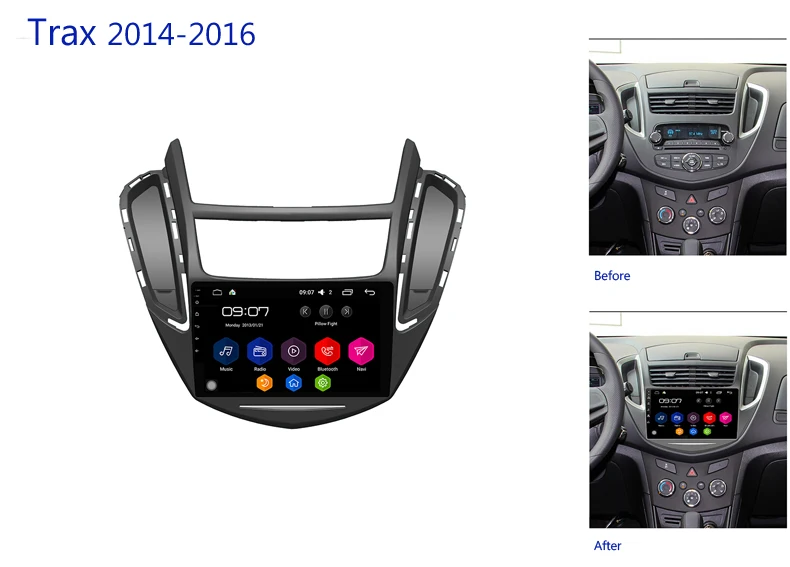 Top for chevrolet trax 2013 2014-2016  radio cassette player car multimedia player GPS navigation 0