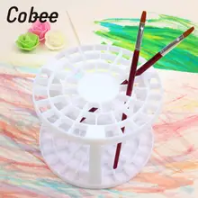 Cobee 49 Holes Paint Brush Pen Holder Stand Brush Pencil Storage Rack Organizer Round Painting supplies Drawing School Supplies