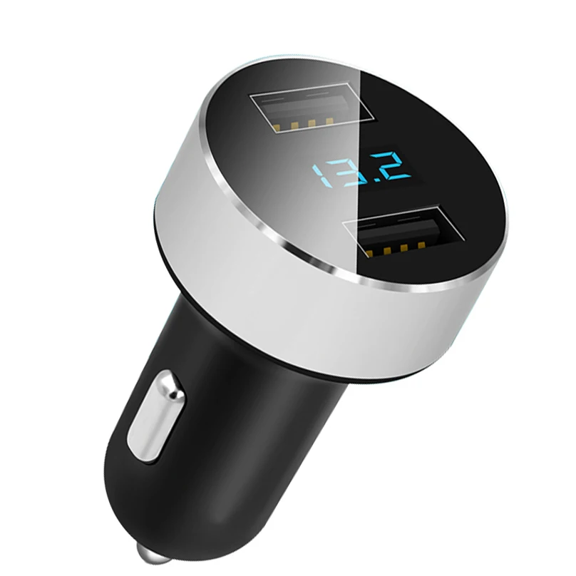 Cigarette Lighter Car Charger 3.1A 12V 24V 2 USB Car Charger Styling For Redmi iPhone Cubot