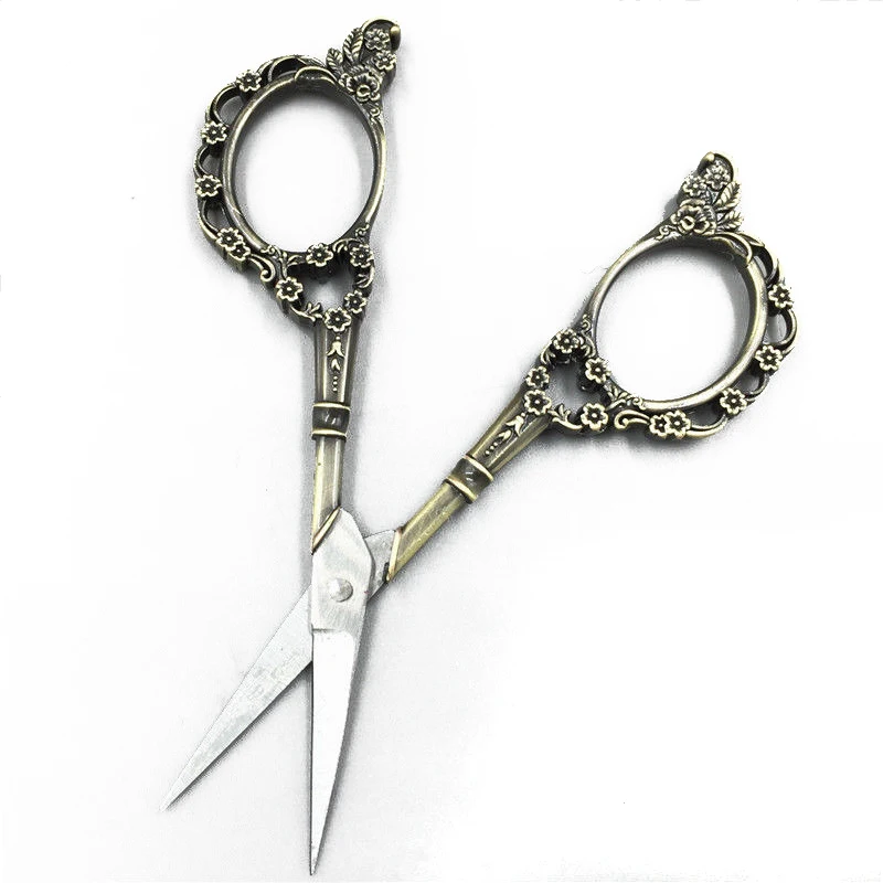 2018 Newest European Vintage Stainless Steel Sewing Shears Floral Scissors Craft DIY Tools