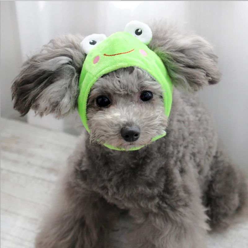 Pet Dog Costume Cap Lovely Hat For Puppy Teddy Cartoon Frog Strawberry