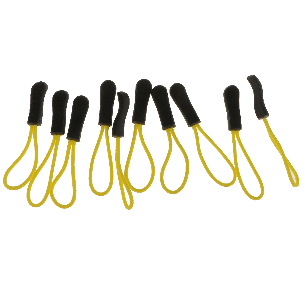 30Pcs Zipper Pull Cord Rope Puller Ends Lock Tab Replacement Clip Slider DIY Travel Bag Suitcase Backpack Tail Rope