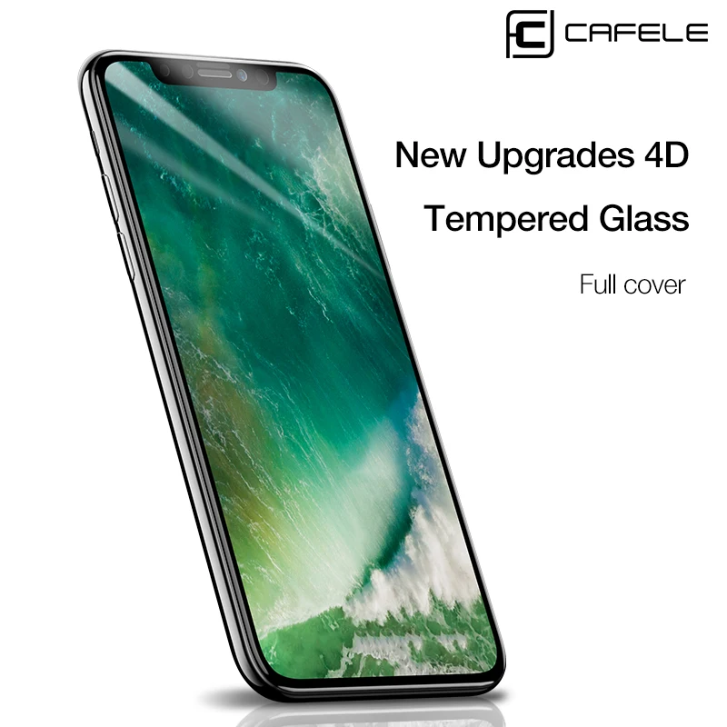 Защитное стекло CAFELE закаленное с полным покрытием для iPhone X XS Max XR 4D защита от