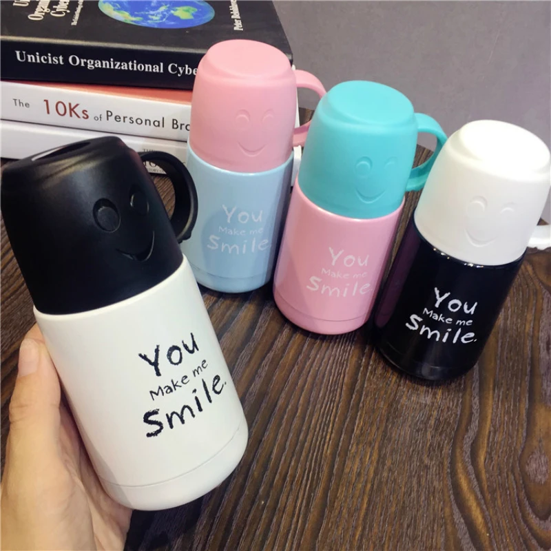 

TECHOME Cartoon Thermos Bottle with Cup Stainless Steel Vacuum Flask Thermal Thermos Bottle Insulated Tumbler Coffee Milk Mug