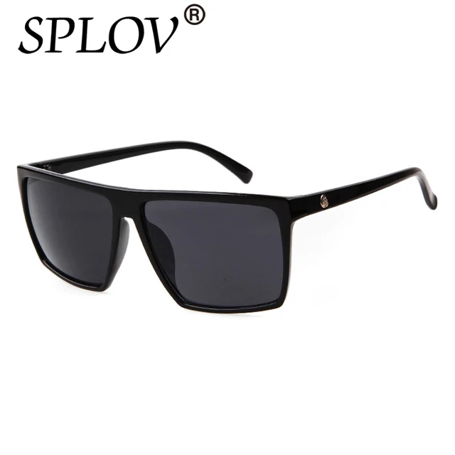 Square Fashion Sunglasses Retro Gafas De Sol Black Plastic 