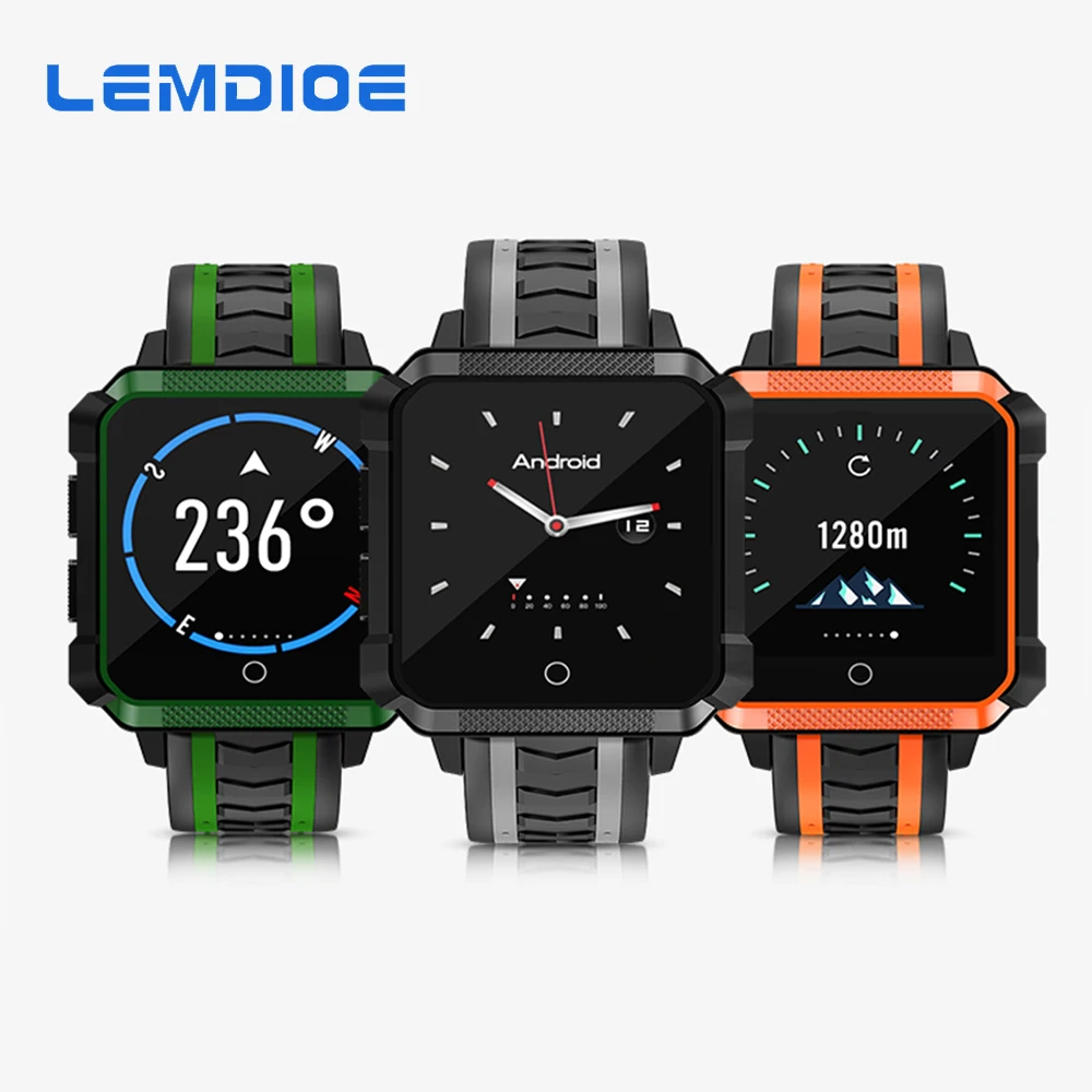 

LEMDIOE Smart Watch GPS IP68 Waterproof Smartwatch Support 5.0MP HD Camera SIM Card WIFI 1.54 inch Screen for Smart Watch Men