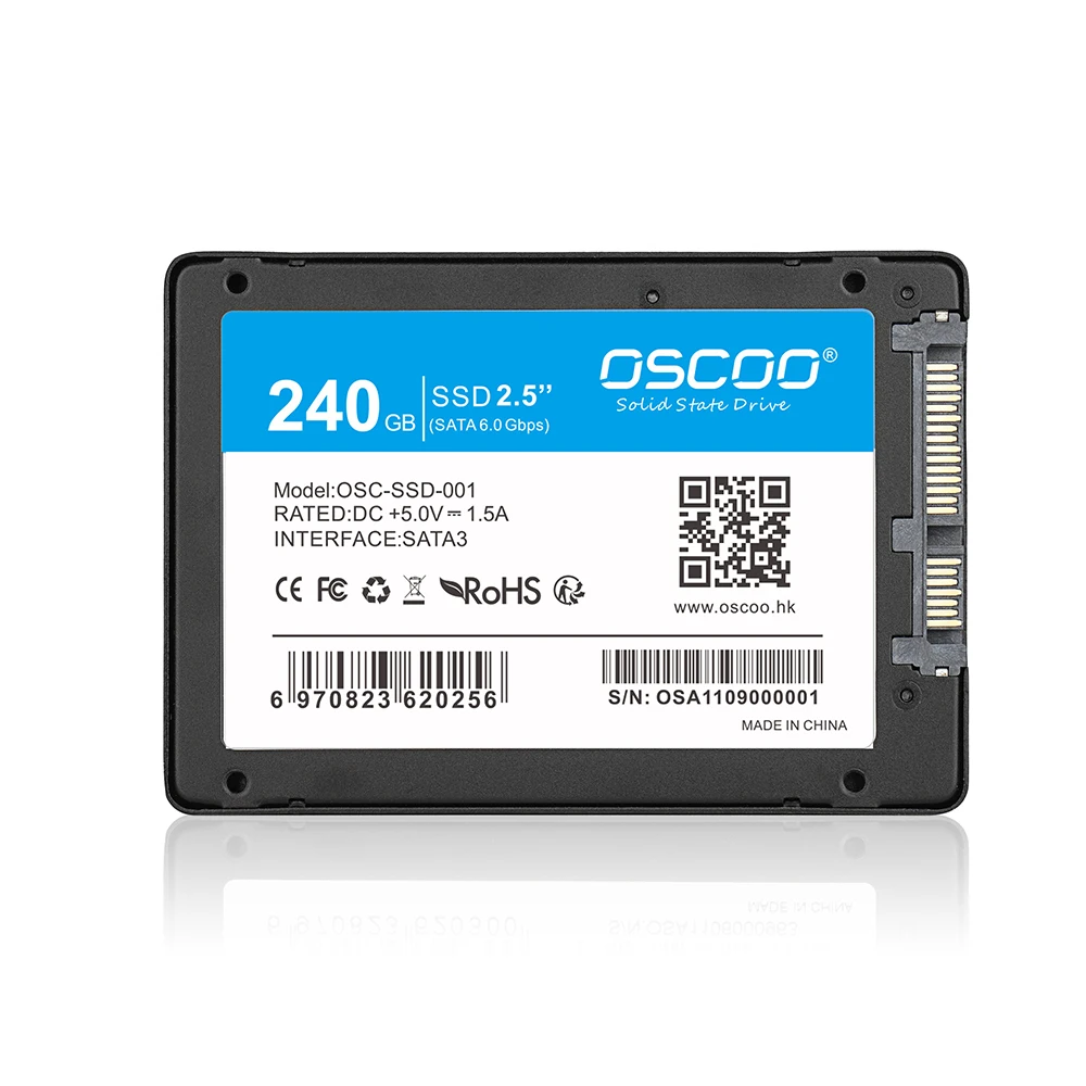 OSCOO SSD 60 ГБ 120 ГБ 240 ГБ SATA III 6 ГБ/сек. 2,5 "дюйма/7 мм 240 г 120 г 60 г Внутренний твердотельный накопитель SSD для настольных ПК ноутбуков