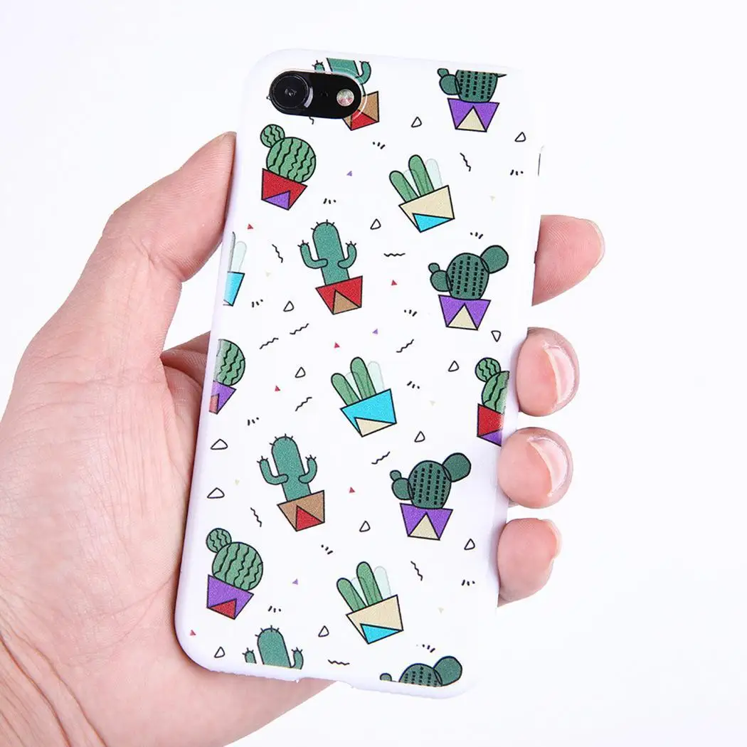 

Fashion TPU Cactus Printing Mobile Phone Cases For iPhone XS Max XR X 10 8 7 6 6S S Plus Cover Case For iPhone 8Plus 7Plus