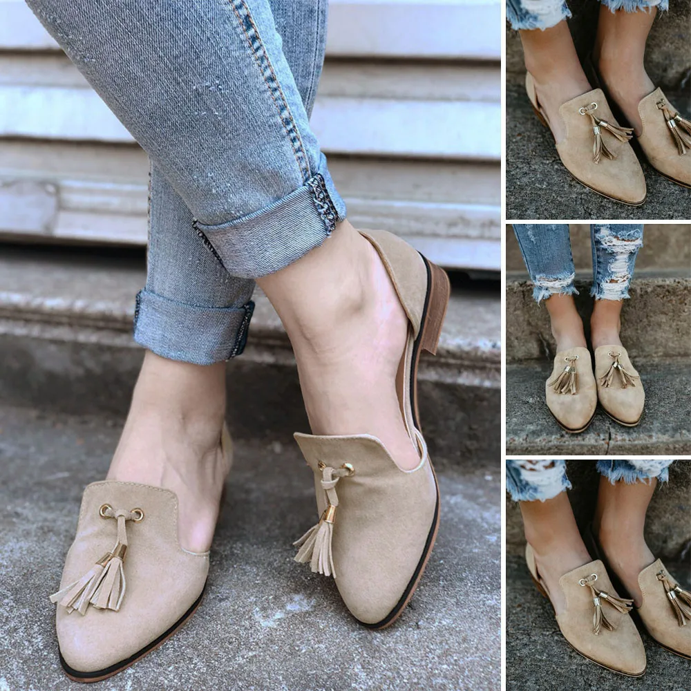 Plus Size Shoes Women Flats Candy Color Woman Loafers Spring Autumn