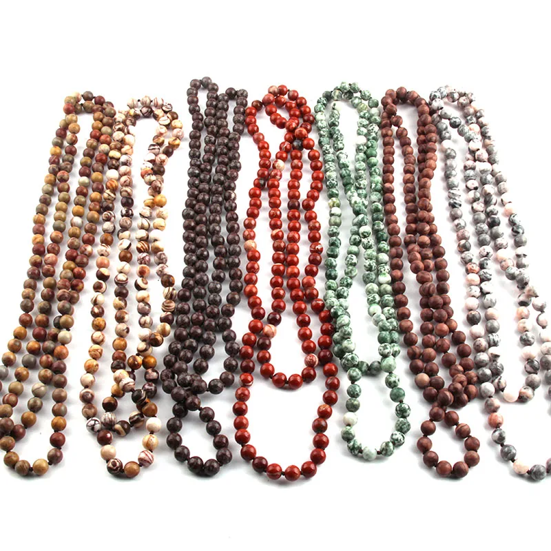 Cuentas De Piedras Preciosas De Tridacna, Pulsera De Oración De 6mm Color Blanco Natural Budista